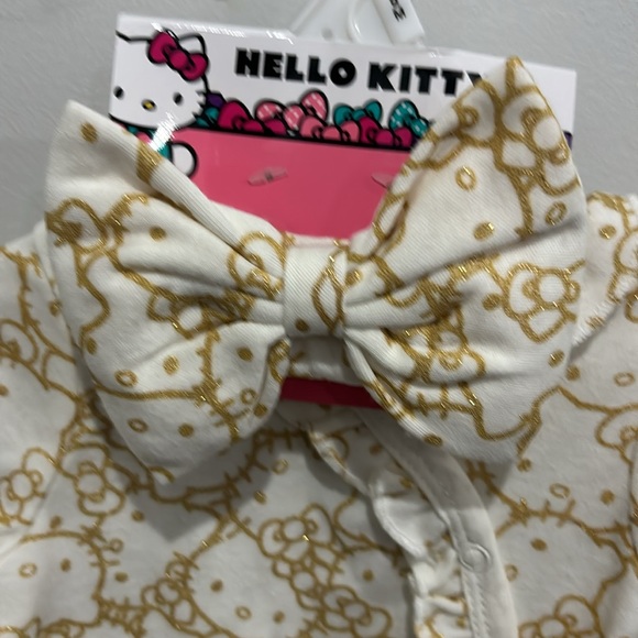 Hello kitty glitter gold bow and sleeper set - Picture 3 of 3